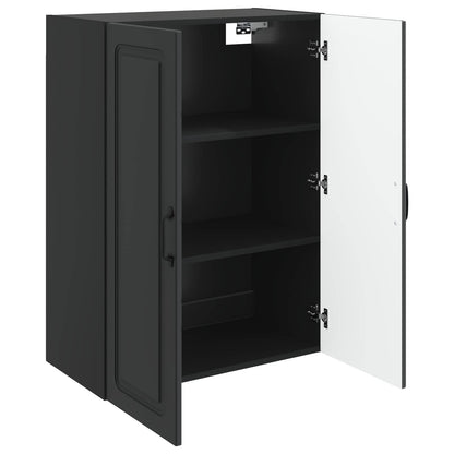Mobiletto a muro Nero 66 x 34,5 x 90 cm Legno ingegnerizzato | homemem39