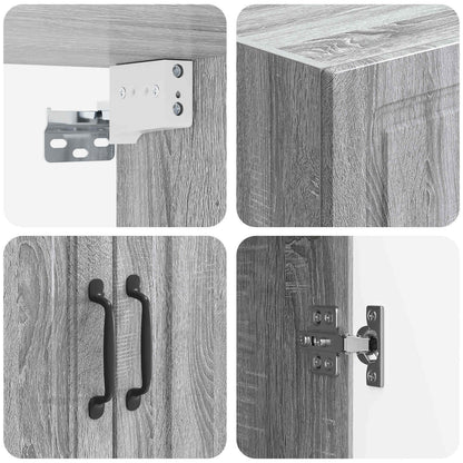 Mobiletto a muro Sonoma grigio 66 x 34,5 x 90 cm | homemem39