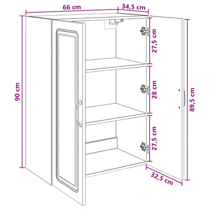Mobiletto a muro Rovere Artigianale 66 x 34,5 x 90 cm | homemem39