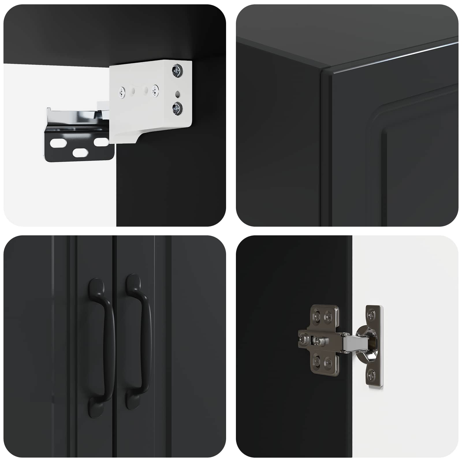 Mobiletto a muro Nero 59 x 31 x 60 cm Legno ingegnerizzato | homemem39