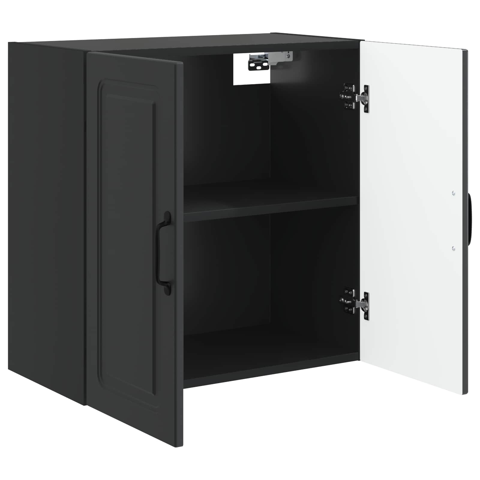 Mobiletto a muro Nero 59 x 31 x 60 cm Legno ingegnerizzato | homemem39