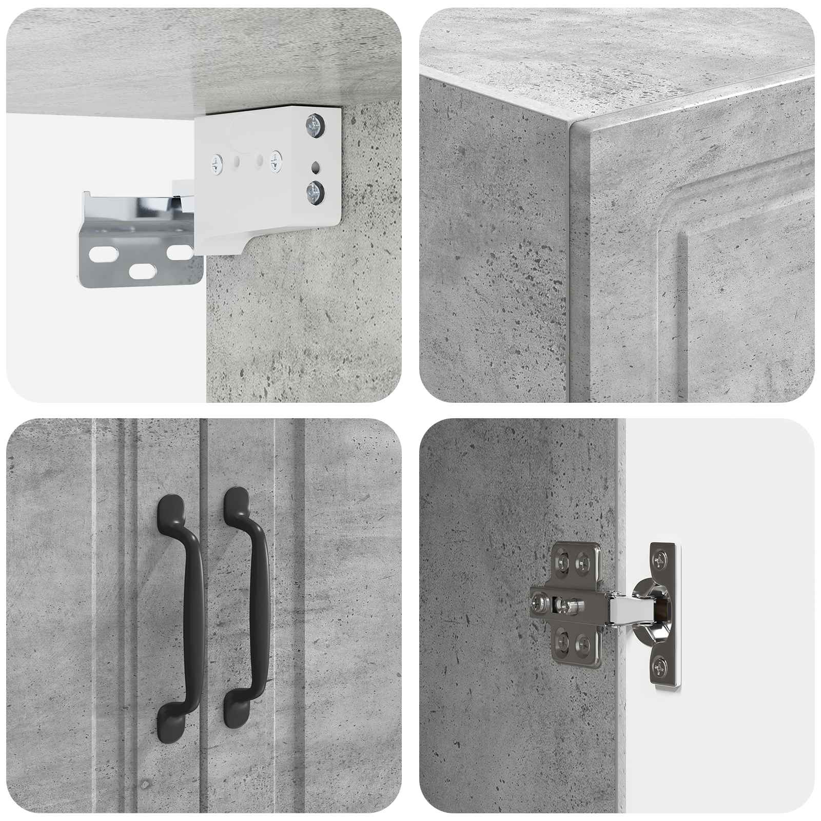 Mobiletto a muro Grigio Cemento 59 x 31 x 60 cm | homemem39