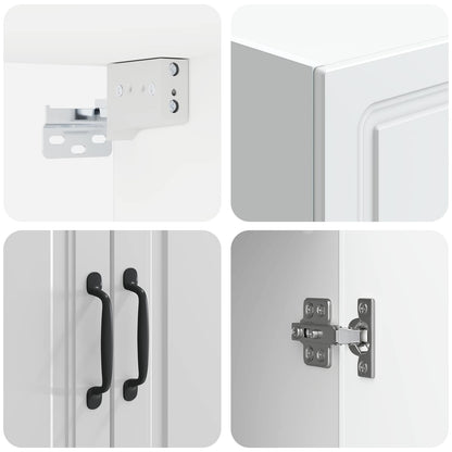 Mobiletto a muro Bianco Lucido 59 x 31 x 60 cm | homemem39