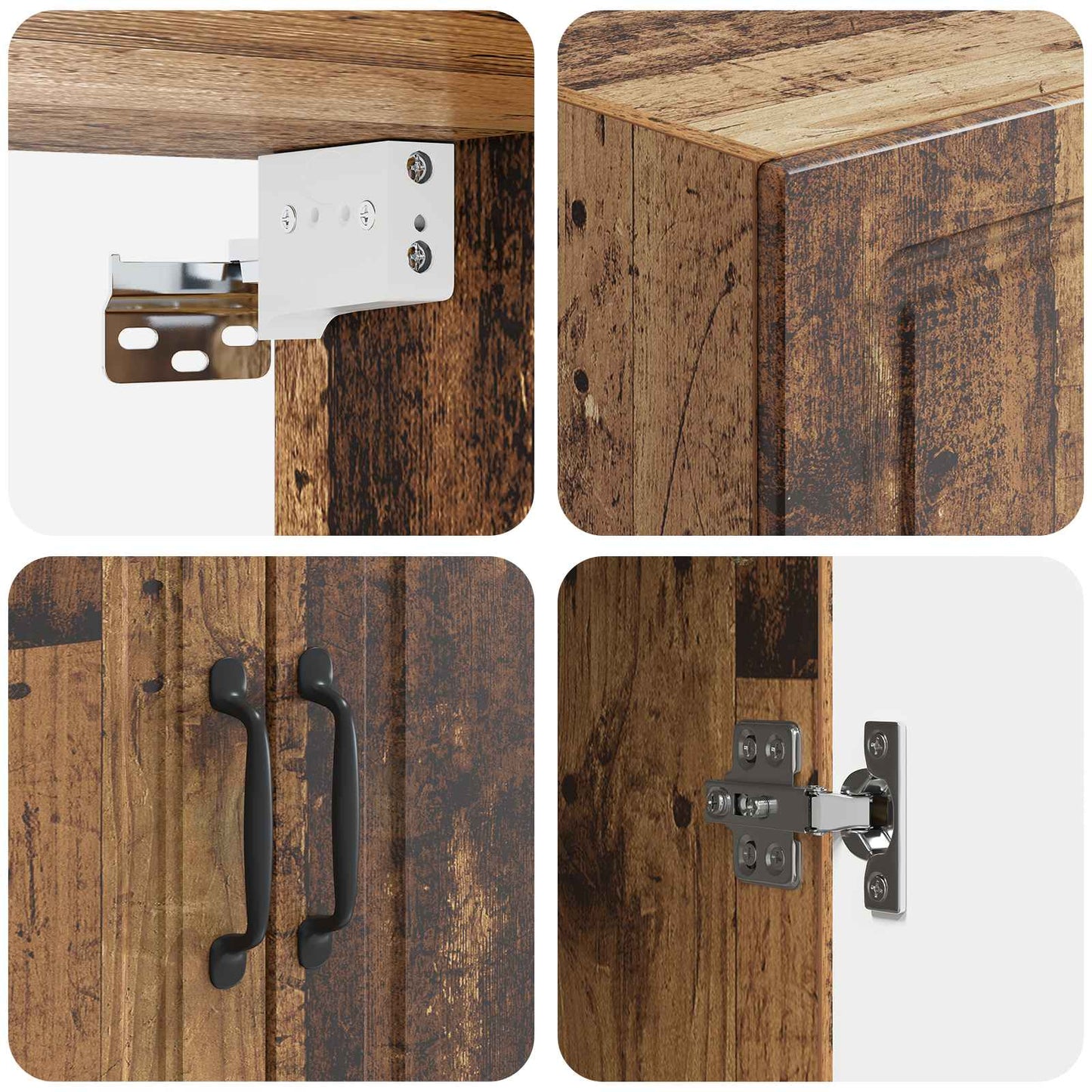 Mobiletto a muro Legno antico 59 x 31 x 60 cm | homemem39