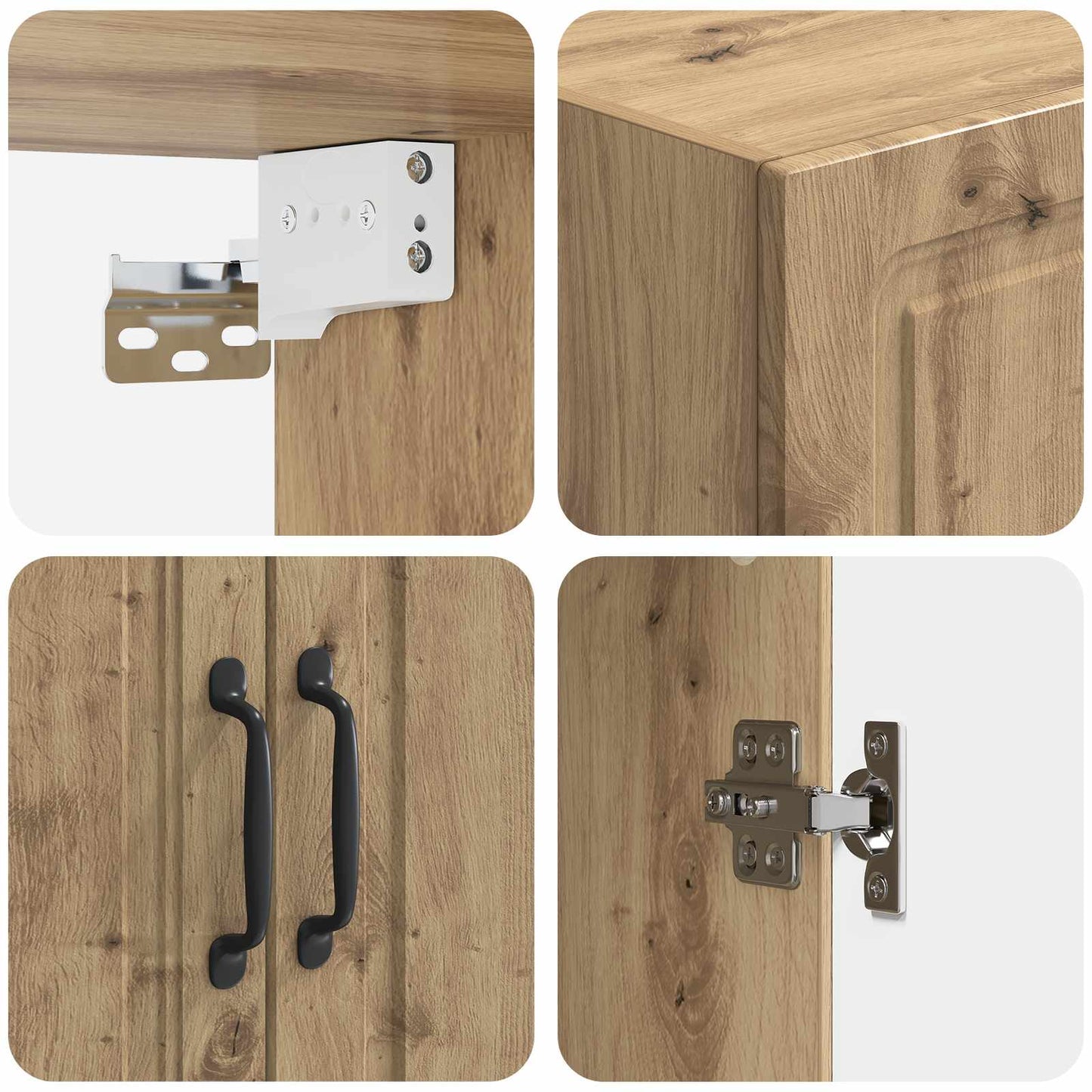Mobiletto a muro Rovere Artigianale 59 x 31 x 60 cm | homemem39