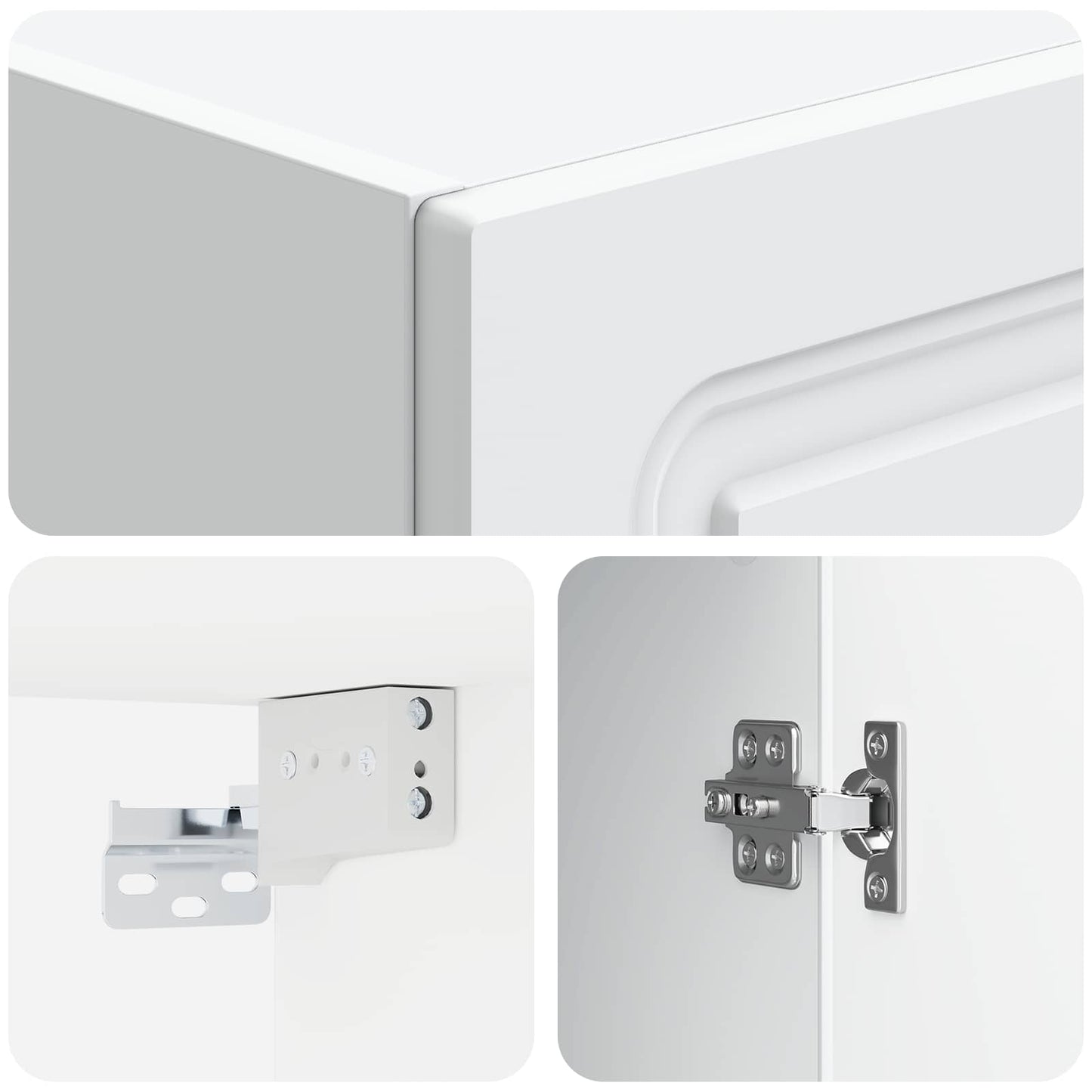 Mobiletto a muro Bianco 33 x 34,5 x 90 cm Legno ingegnerizzato | homemem39