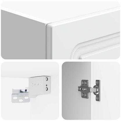 Mobiletto a muro Bianco Lucido 33 x 34,5 x 90 cm | homemem39