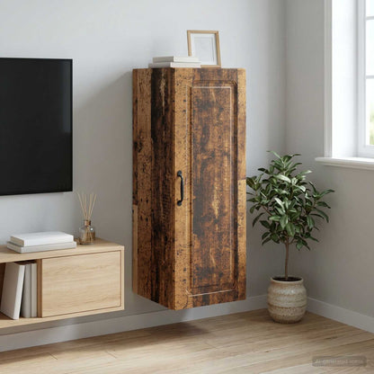 Mobiletto a muro Legno antico 33 x 34,5 x 90 cm