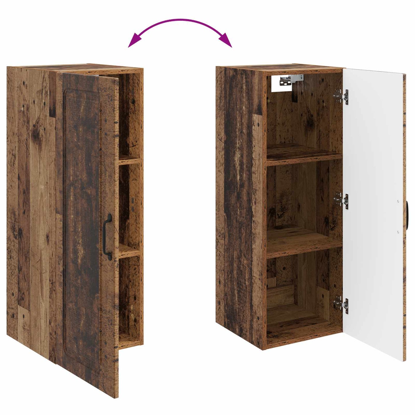 Mobiletto a muro Legno antico 33 x 34,5 x 90 cm | homemem39