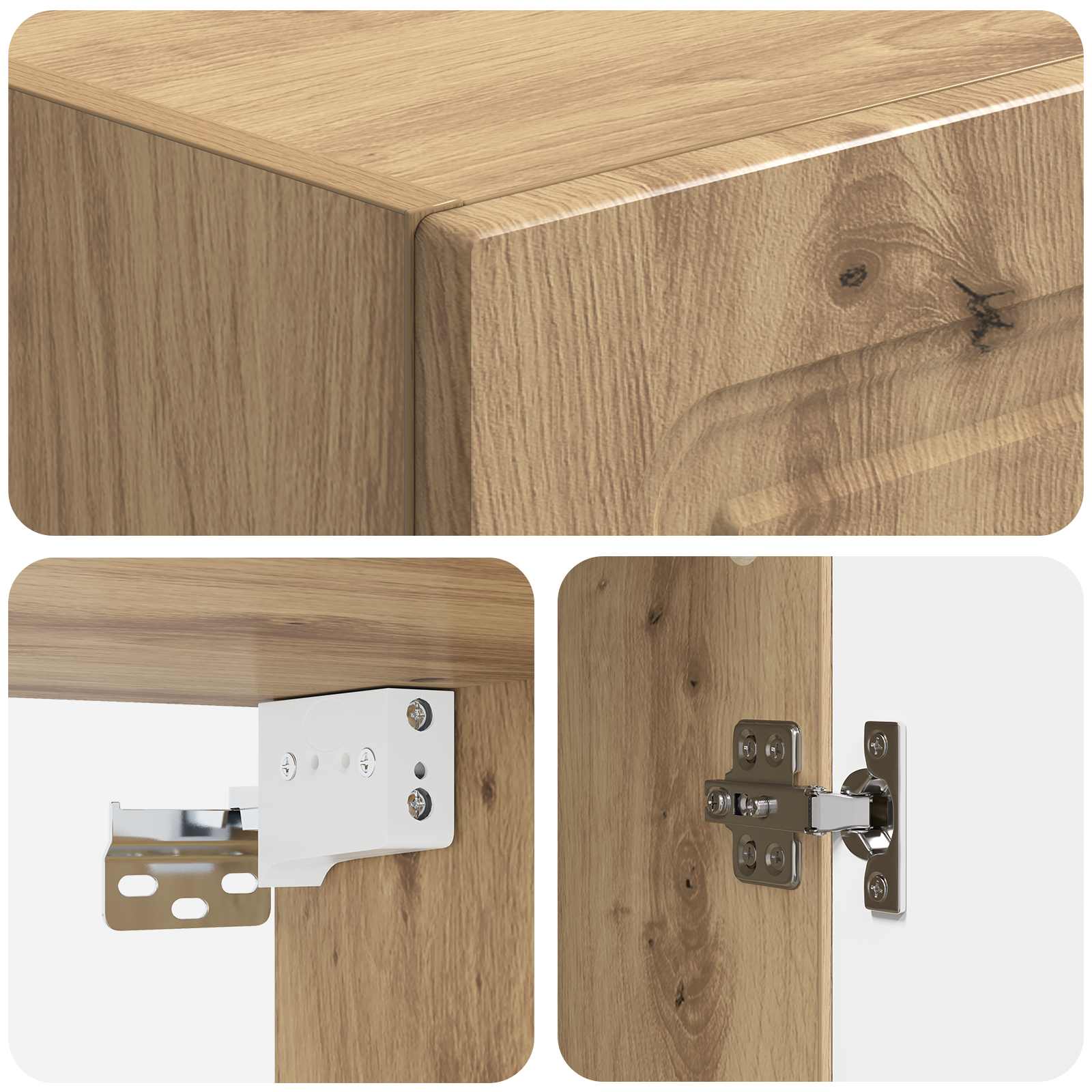 Mobiletto a muro Rovere Artigianale 33 x 34,5 x 90 cm | homemem39