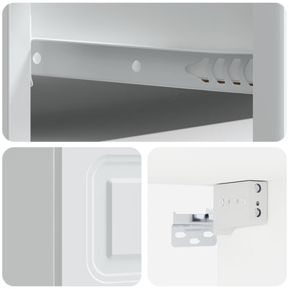 Mobiletto da notte a muro 2 pcs Bianco 34,5 x 33 x 20 cm | homemem39