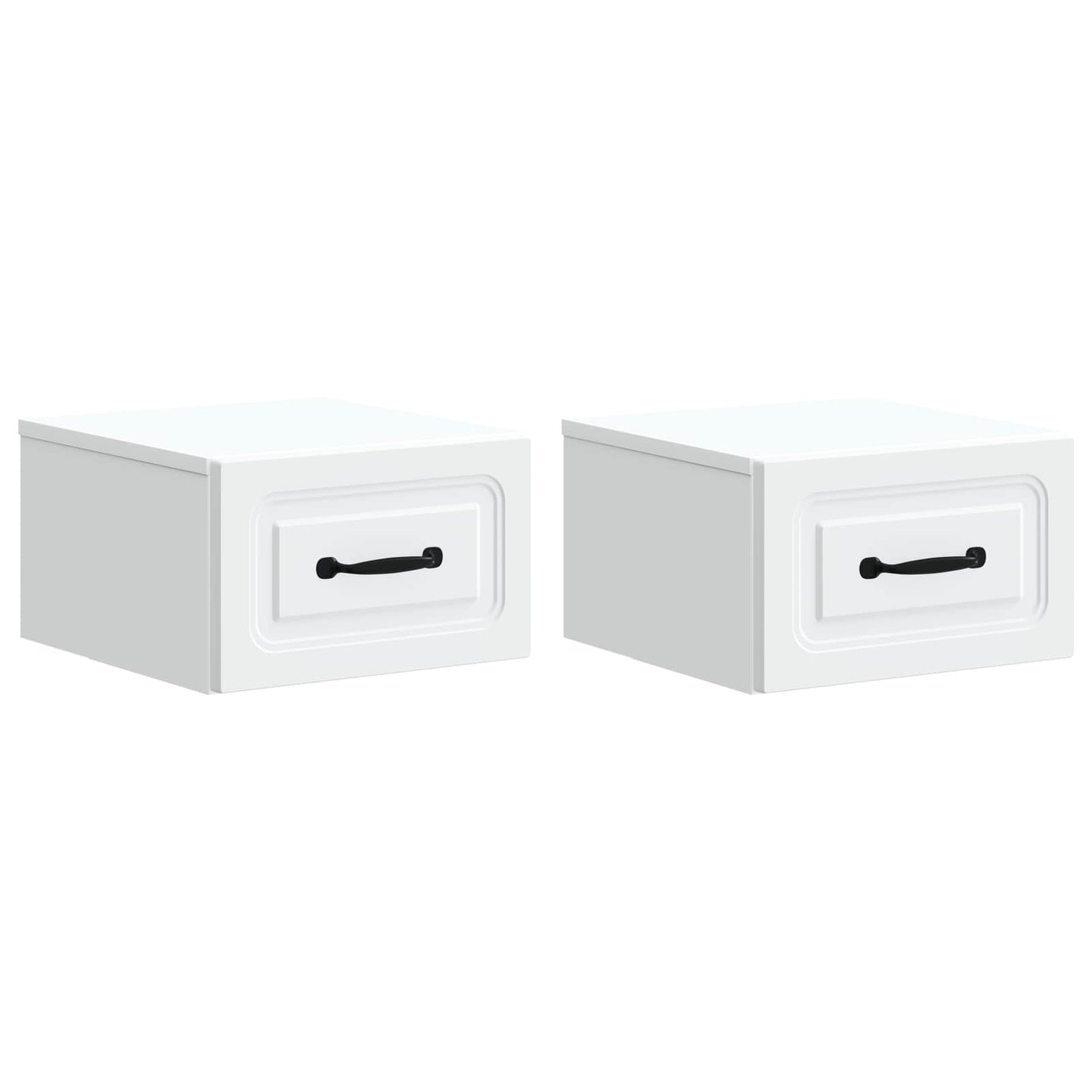 Mobiletto da notte a muro 2 pcs Bianco 34,5 x 33 x 20 cm | homemem39