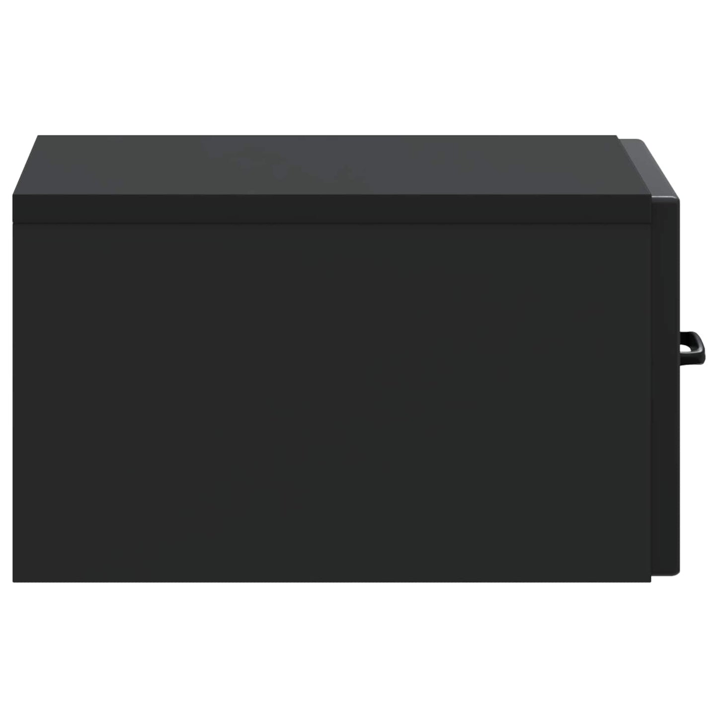 Mobiletto da notte a muro con cassetto Nero 34,5 x 33 x 20 cm | homemem39