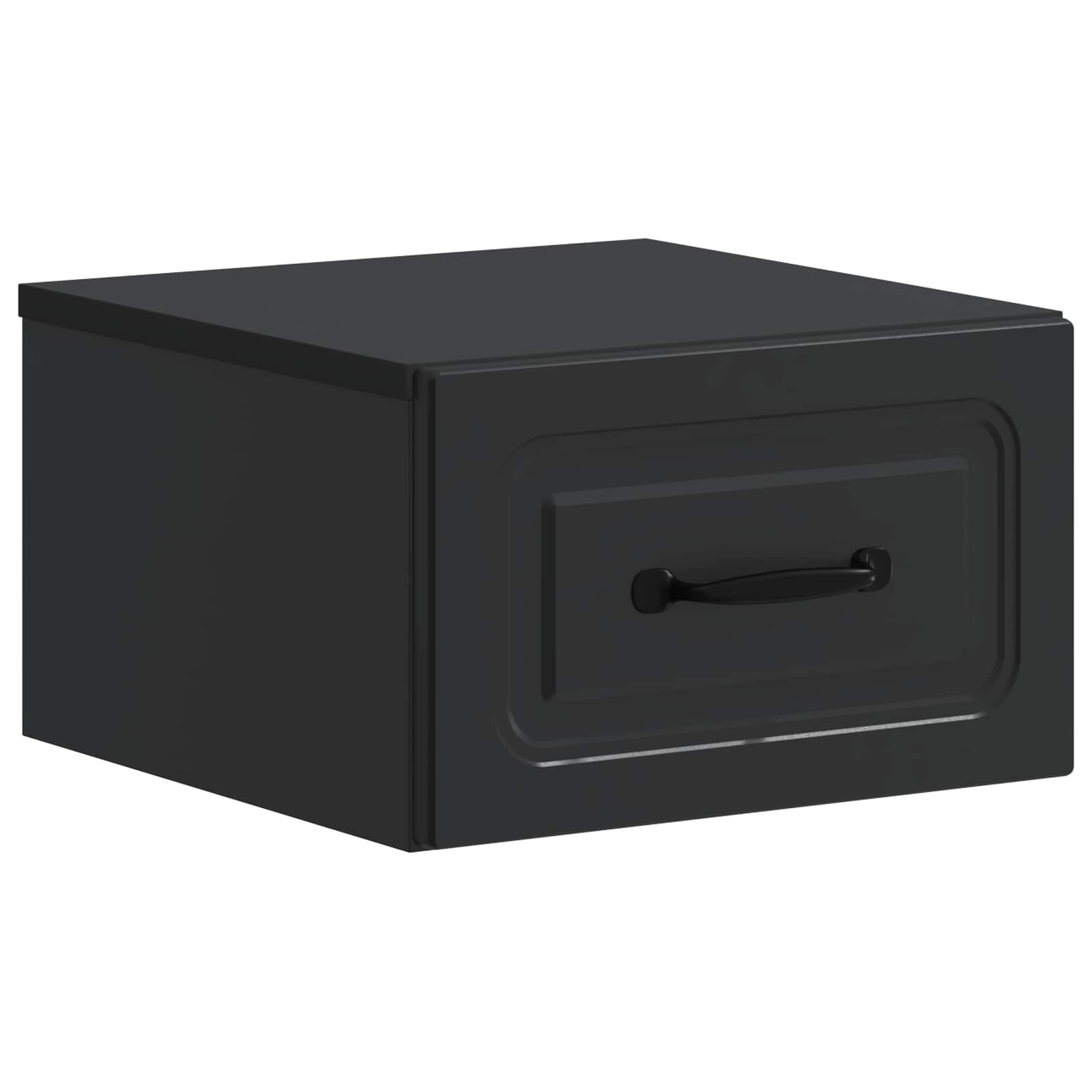 Mobiletto da notte a muro 2 pcs Nero 34,5 x 33 x 20 cm | homemem39