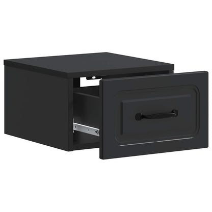Mobiletto da notte a muro 2 pcs Nero 34,5 x 33 x 20 cm | homemem39