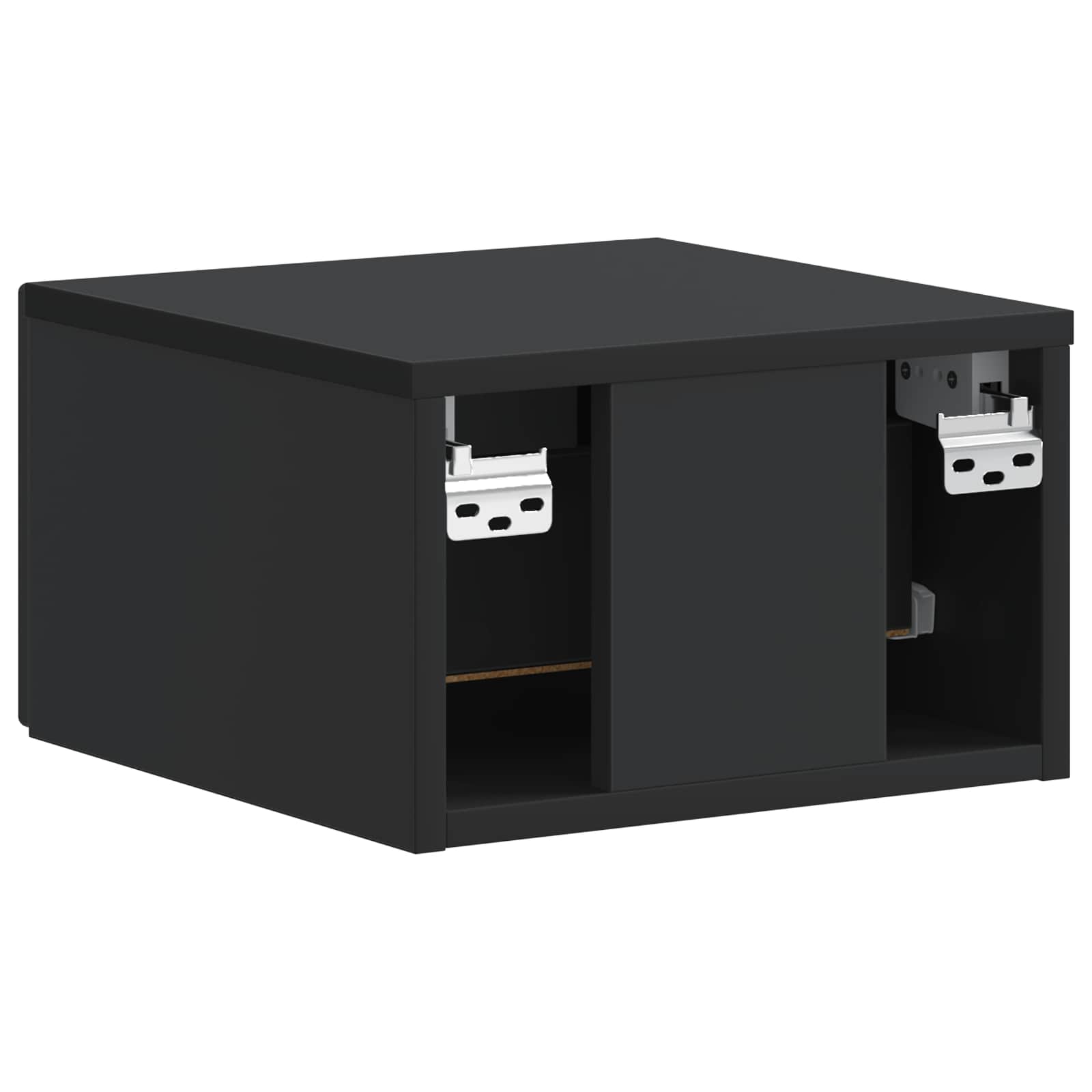 Mobiletto da notte a muro 2 pcs Nero 34,5 x 33 x 20 cm | homemem39