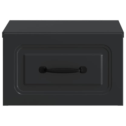 Mobiletto da notte a muro 2 pcs Nero 34,5 x 33 x 20 cm