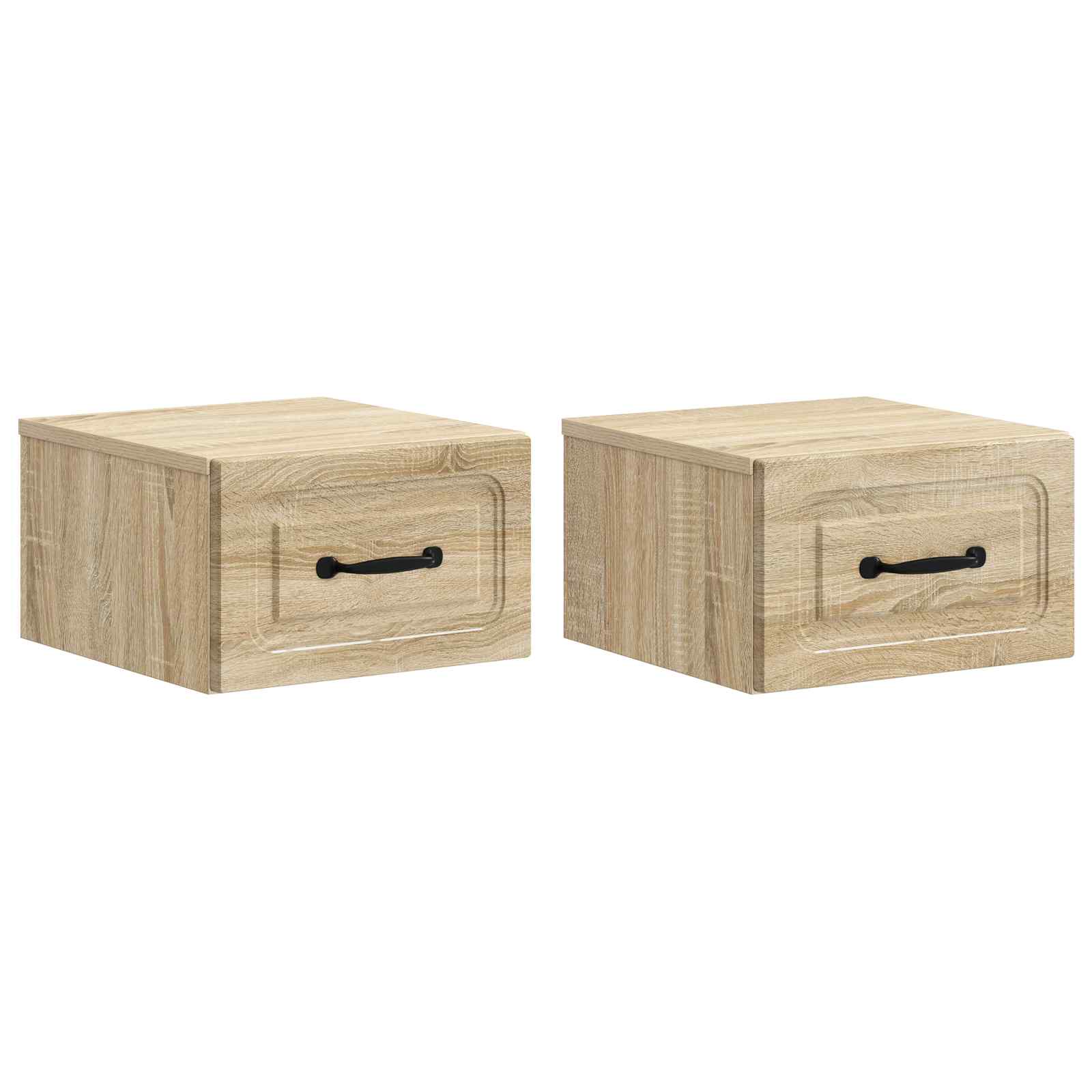 Mobiletto da notte a muro 2 pcs Rovere Sonoma 34,5 x 33 x 20 cm | homemem39