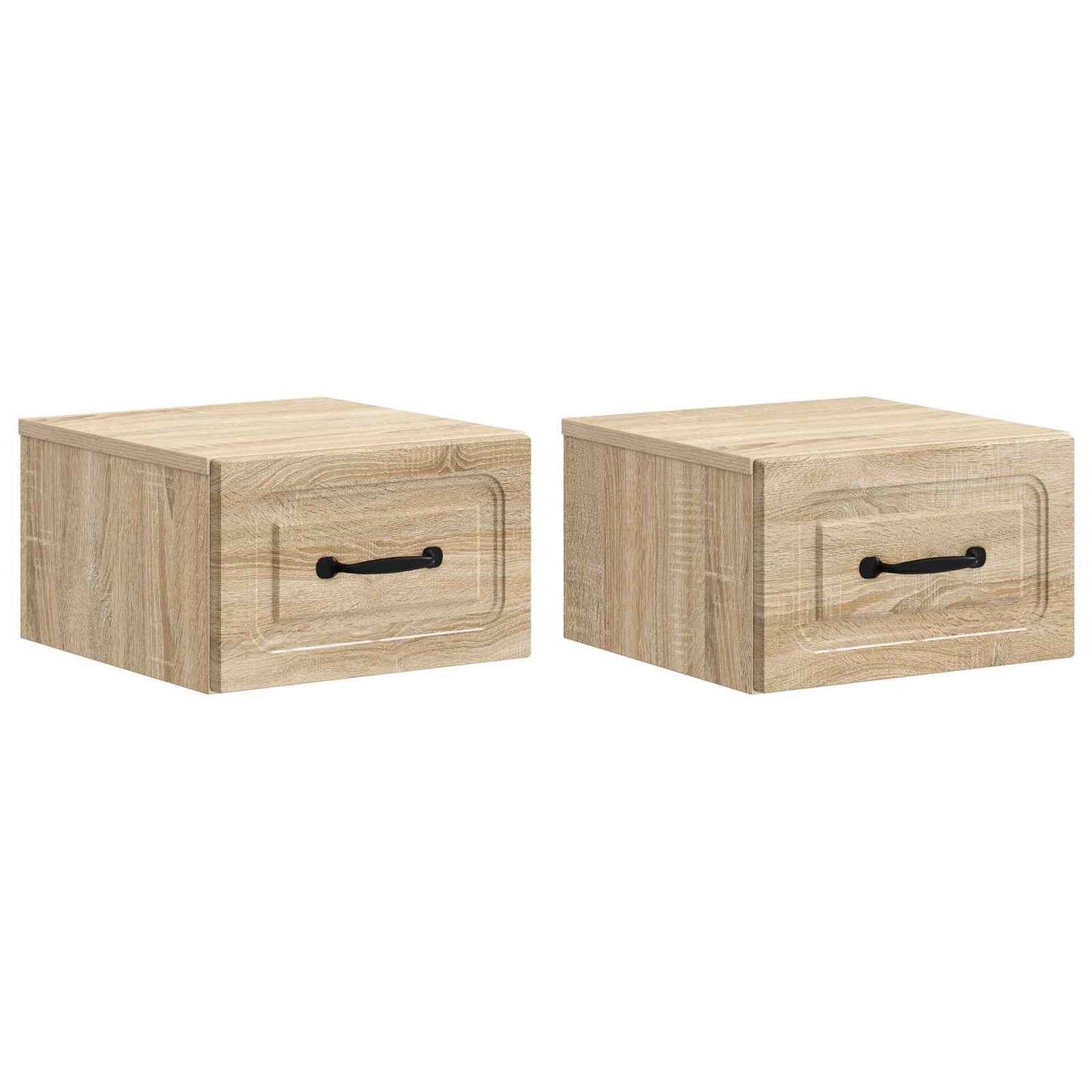 Mobiletto da notte a muro 2 pcs Rovere Sonoma 34,5 x 33 x 20 cm