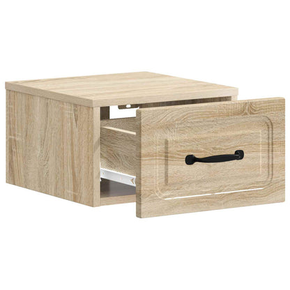 Mobiletto da notte a muro 2 pcs Rovere Sonoma 34,5 x 33 x 20 cm | homemem39