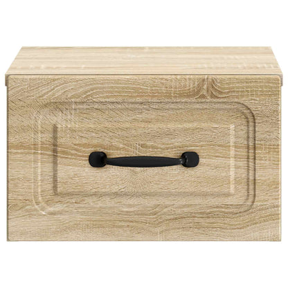 Mobiletto da notte a muro 2 pcs Rovere Sonoma 34,5 x 33 x 20 cm