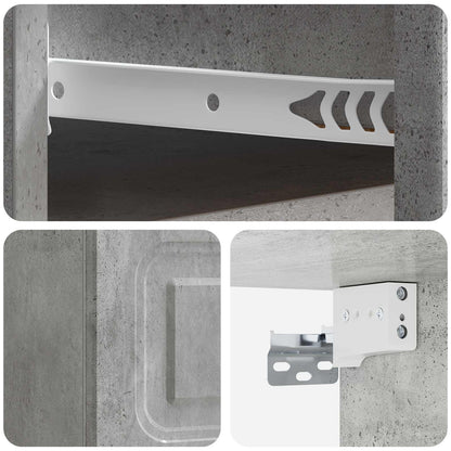 Mobiletto da notte a muro Grigio Cemento 34,5 x 33 x 20 cm | homemem39
