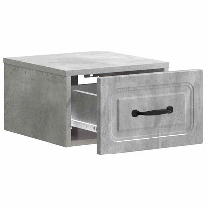 Mobiletto da notte a muro Grigio Cemento 34,5 x 33 x 20 cm