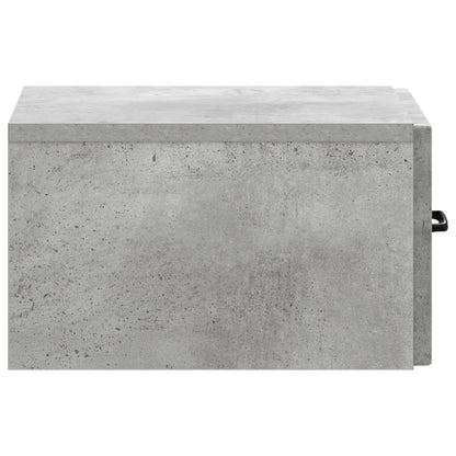 Mobiletto da notte a muro Grigio Cemento 34,5 x 33 x 20 cm