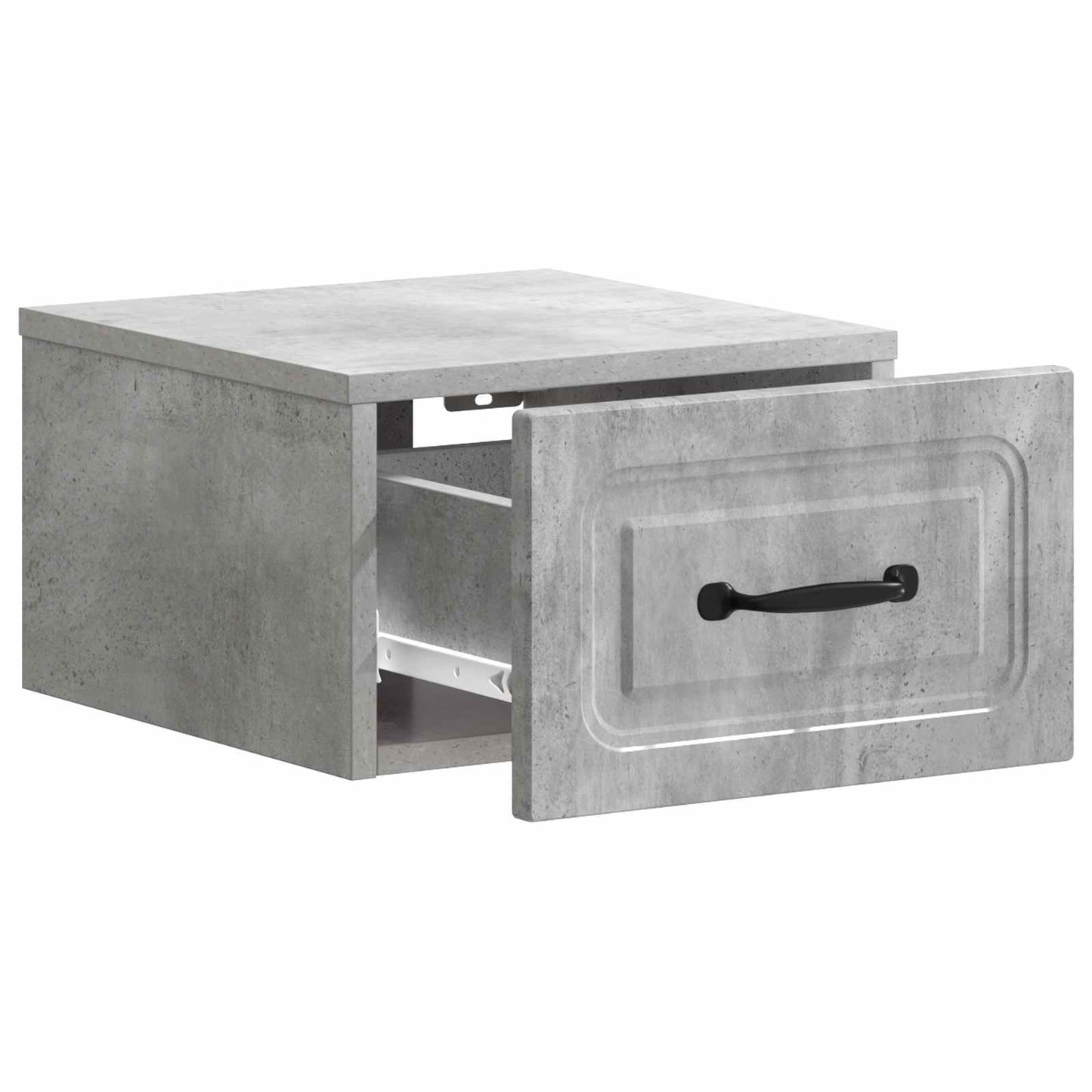 Mobiletto da notte a muro con cassetto 2 pcs Grigio Cemento | homemem39
