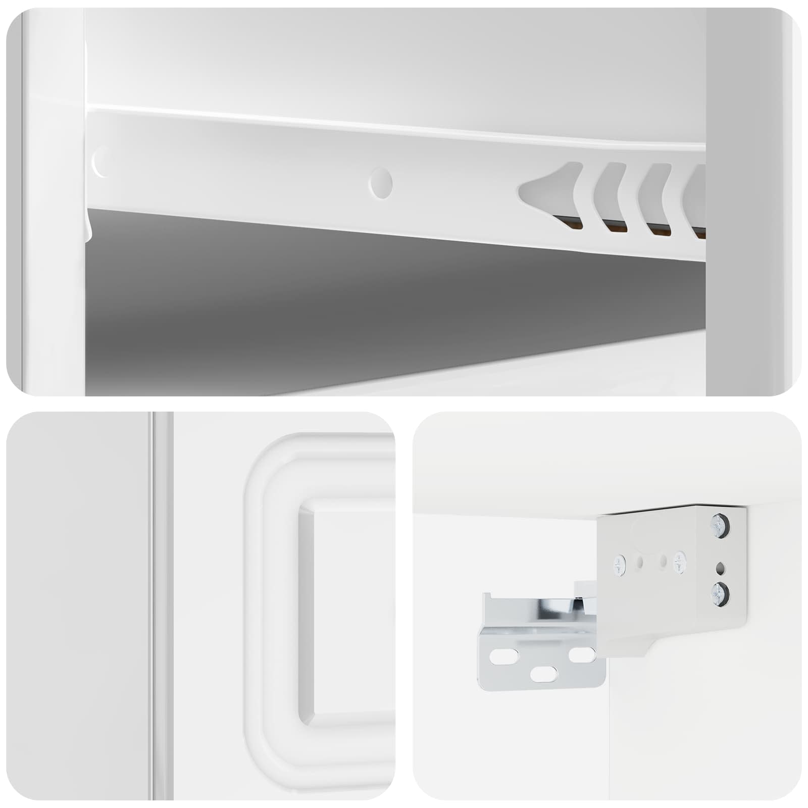 Mobiletto da notte a muro Bianco Lucido 34,5 x 33 x 20 cm | homemem39