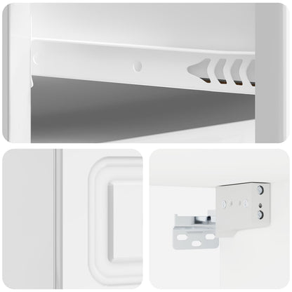 Mobiletto da notte a muro Bianco Lucido 34,5 x 33 x 20 cm | homemem39