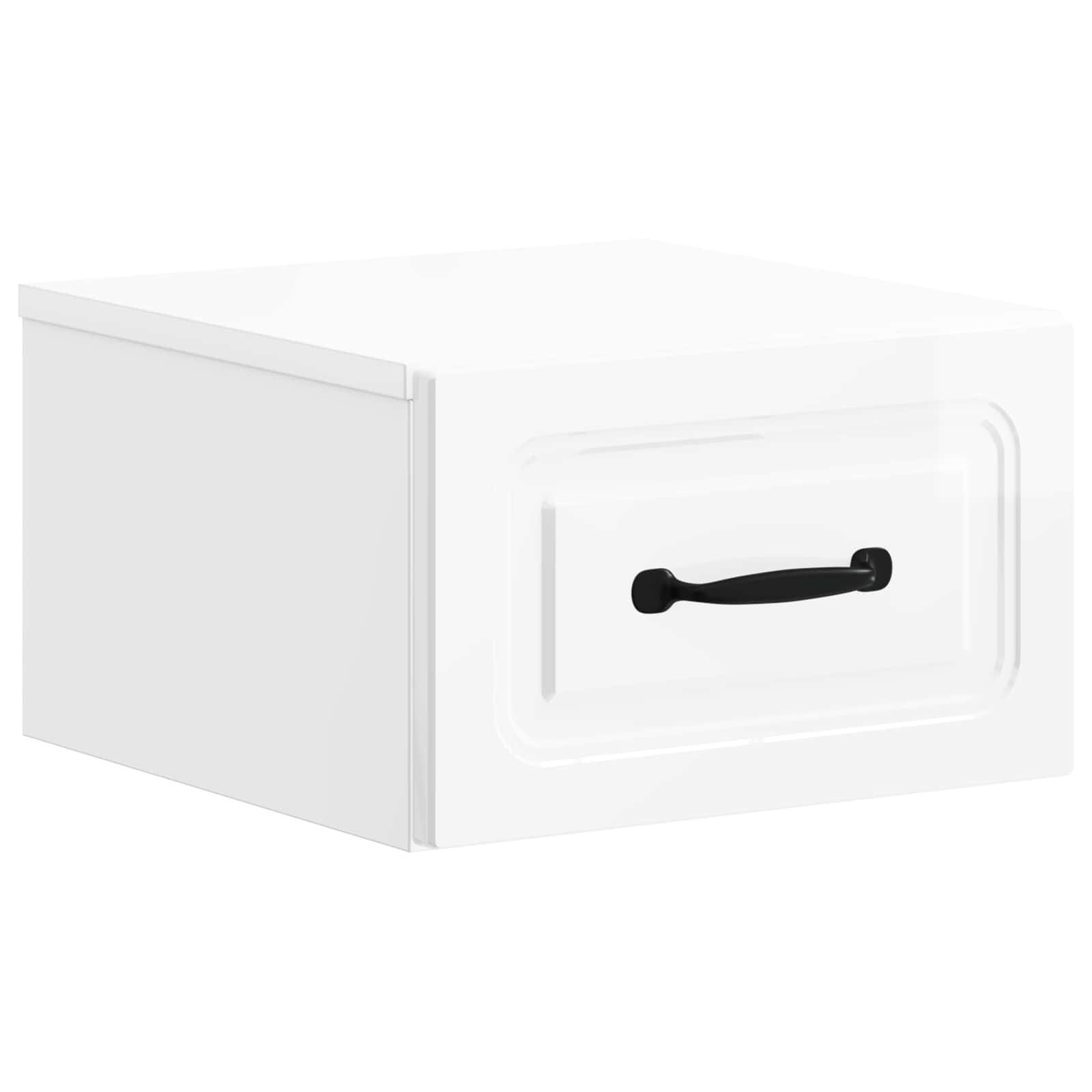 Mobiletto da notte a muro 2 pcs Bianco Lucido 34,5 x 33 x 20 cm | homemem39