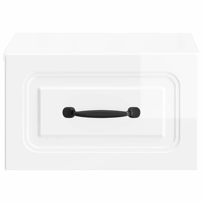 Mobiletto da notte a muro 2 pcs Bianco Lucido 34,5 x 33 x 20 cm | homemem39