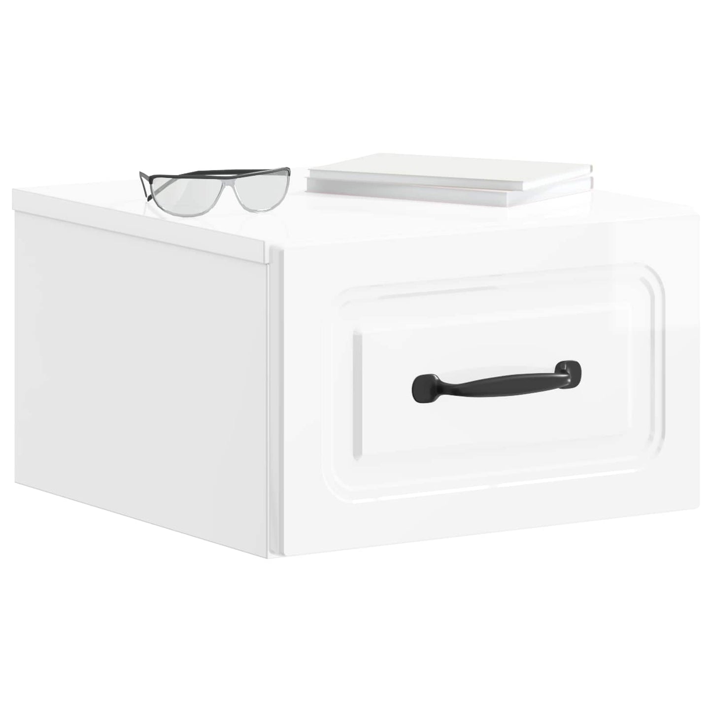 Mobiletto da notte a muro 2 pcs Bianco Lucido 34,5 x 33 x 20 cm | homemem39