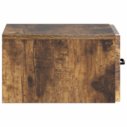 Mobiletto da notte a muro Rovere Fumo 34,5 x 33 x 20 cm | homemem39