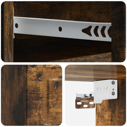 Mobiletto da notte a muro 2 pcs Rovere Fumo 34,5 x 33 x 20 cm | homemem39