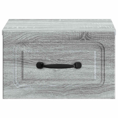 Mobiletto da notte a muro Grigio Sonoma 34,5 x 33 x 20 cm | homemem39