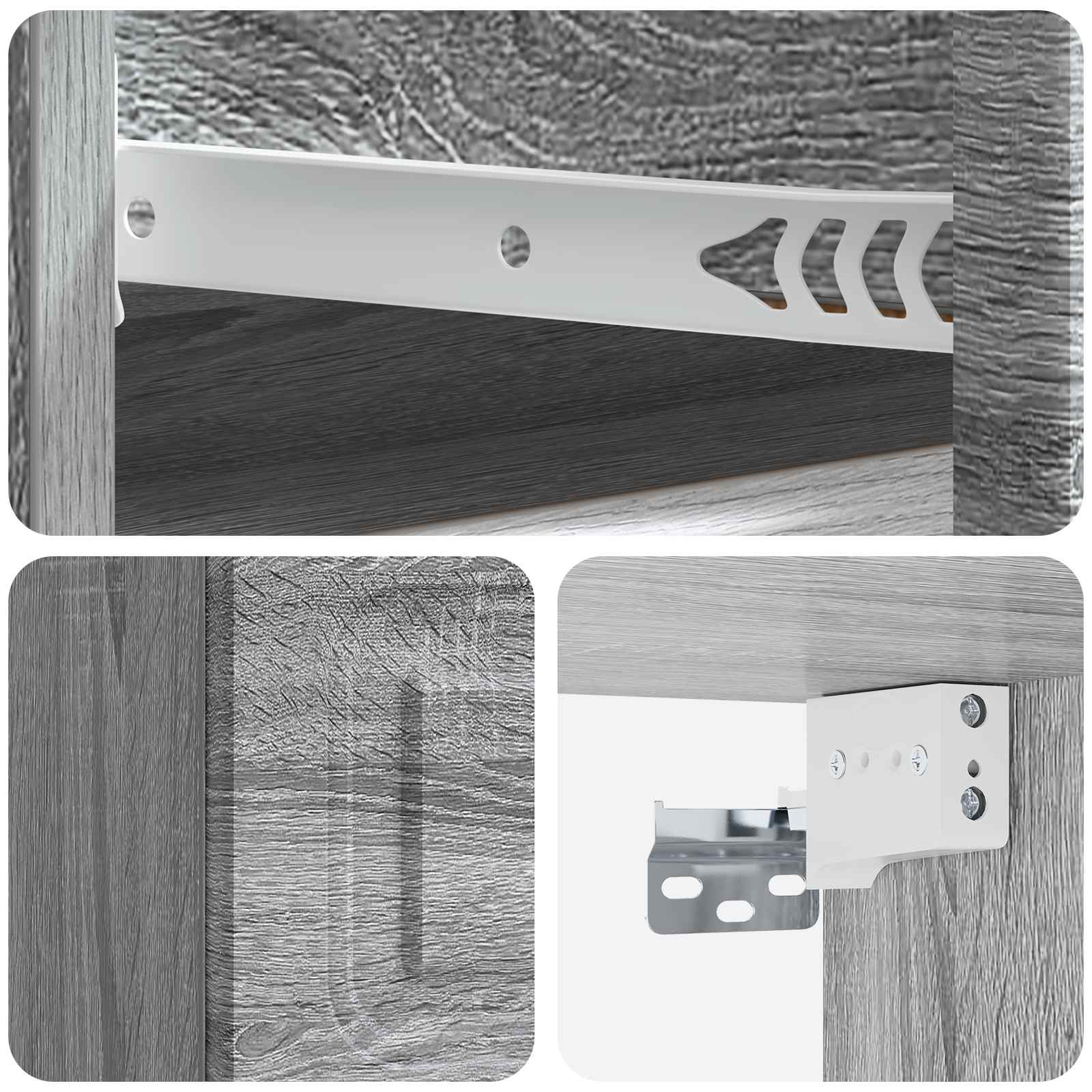 Mobiletto da notte a muro 2 pcs Grigio Sonoma 34,5 x 33 x 20 cm | homemem39