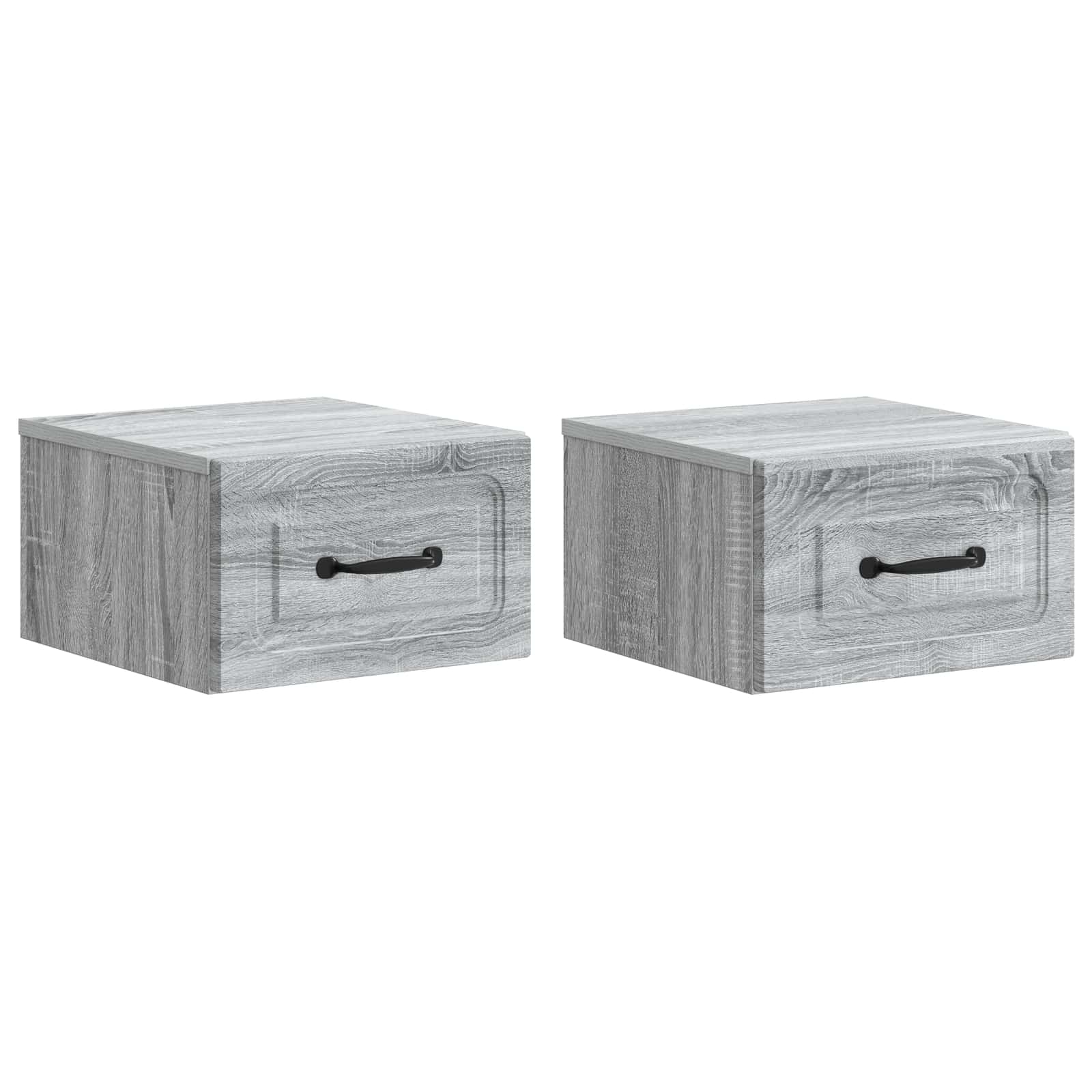 Mobiletto da notte a muro 2 pcs Grigio Sonoma 34,5 x 33 x 20 cm | homemem39