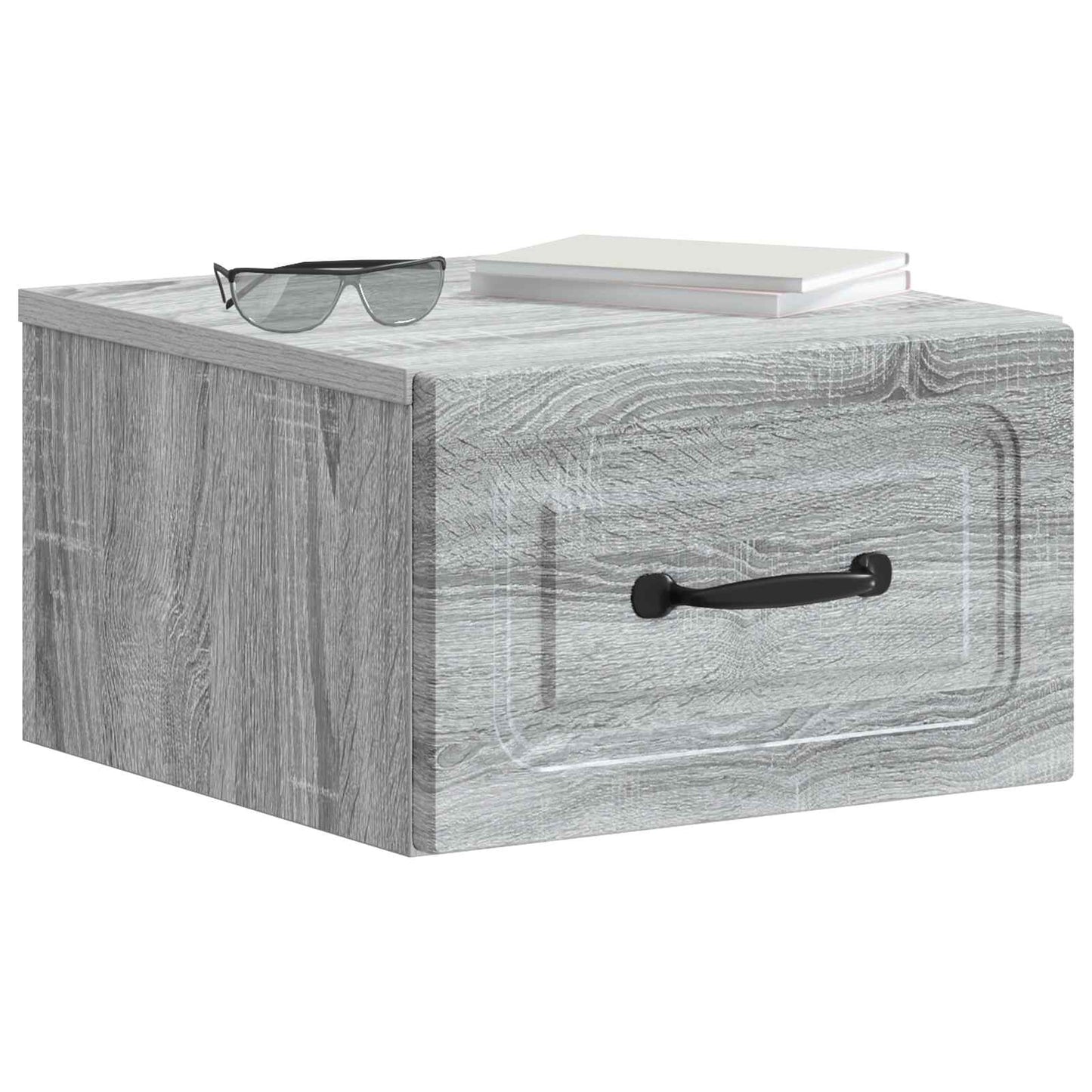 Mobiletto da notte a muro 2 pcs Grigio Sonoma 34,5 x 33 x 20 cm