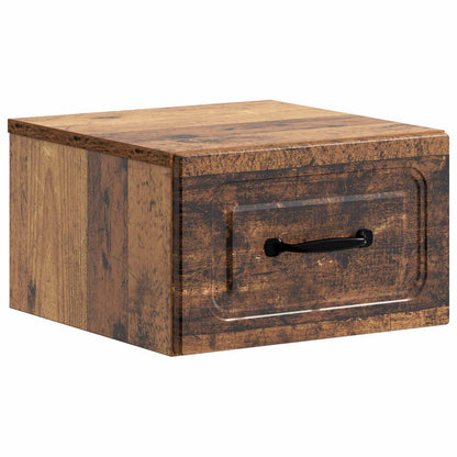Mobiletto da notte a muro 2 pcs Legno antico 34,5 x 33 x 20 cm | homemem39