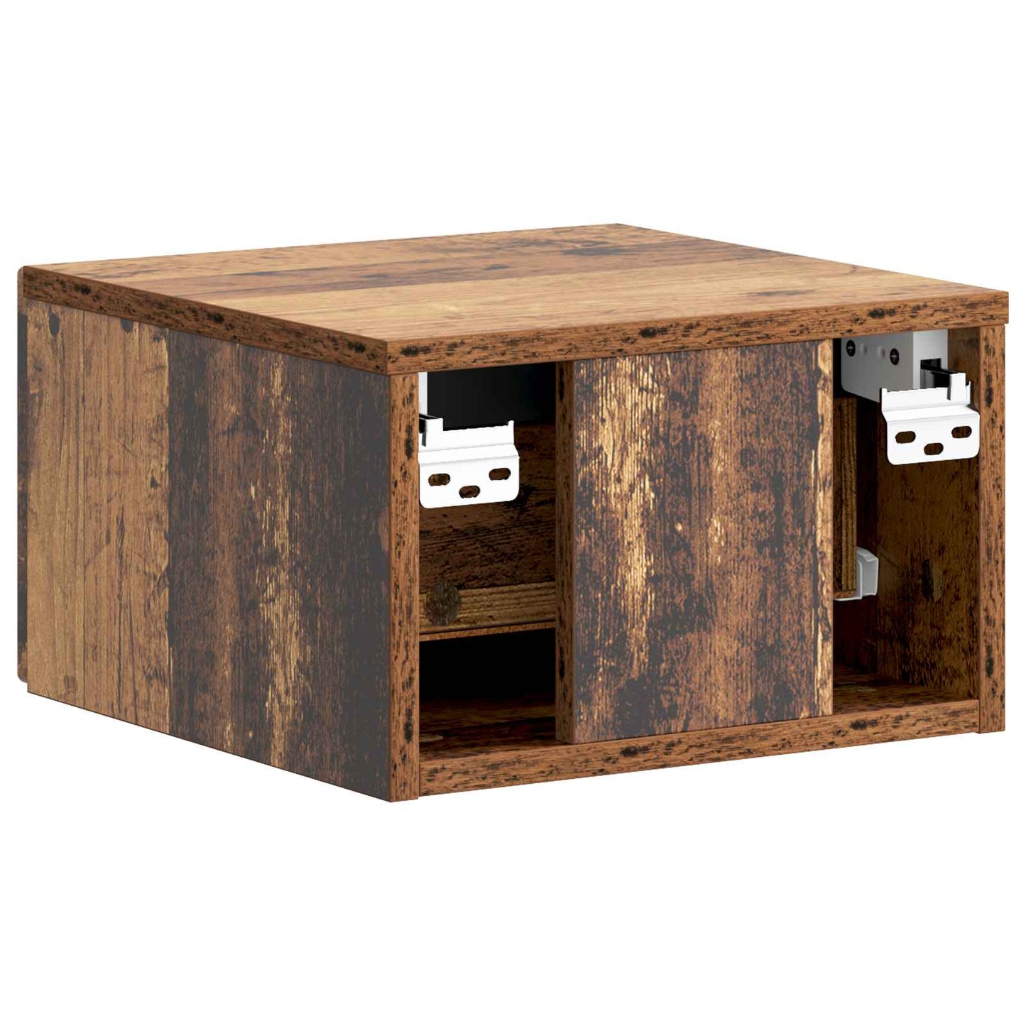 Mobiletto da notte a muro 2 pcs Legno antico 34,5 x 33 x 20 cm