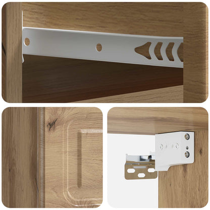 Mobiletto da notte a muro con cassetto 2 pcs Rovere Artigianale | homemem39