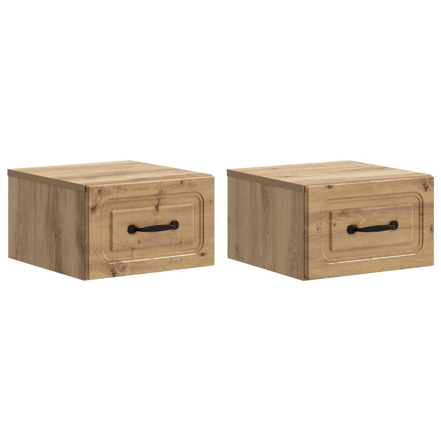 Mobiletto da notte a muro con cassetto 2 pcs Rovere Artigianale | homemem39