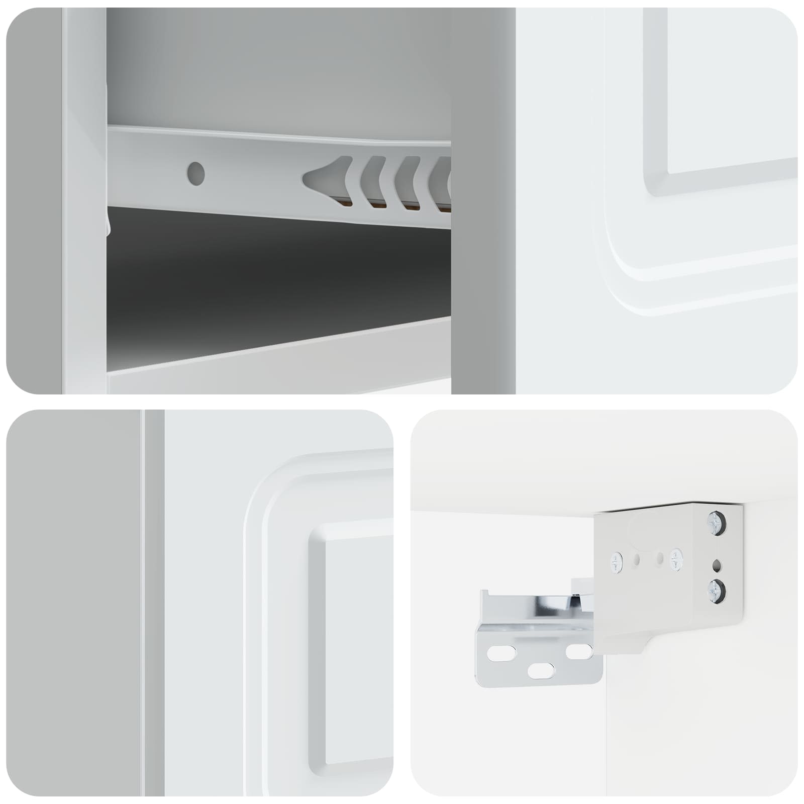 Mobiletto da notte a muro 2 pcs Bianco 49 x 34,5 x 20 cm | homemem39