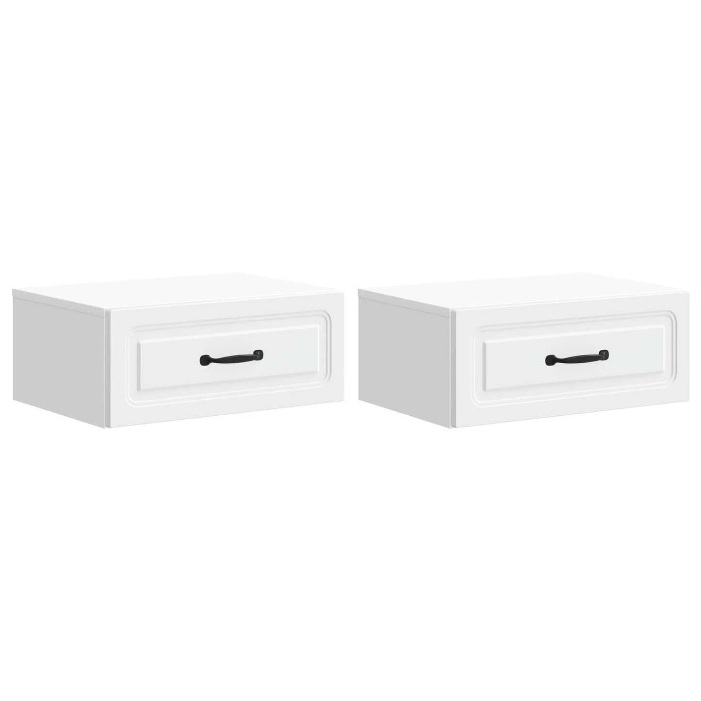 Mobiletto da notte a muro 2 pcs Bianco 49 x 34,5 x 20 cm | homemem39