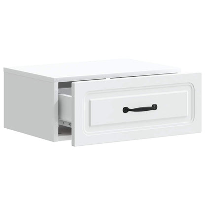 Mobiletto da notte a muro 2 pcs Bianco 49 x 34,5 x 20 cm