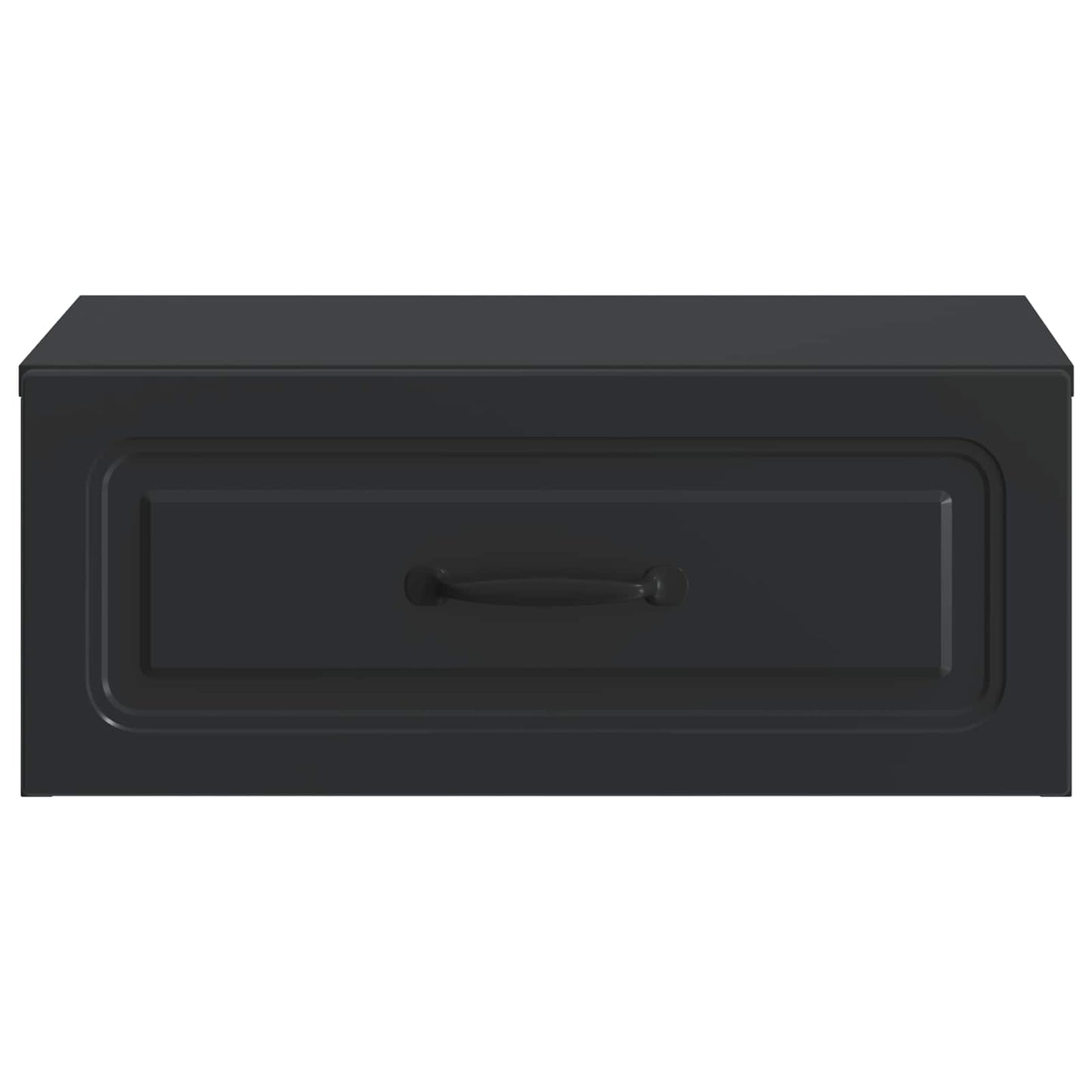 Mobiletto da notte a muro con cassetto Nero 49 x 34,5 x 20 cm | homemem39