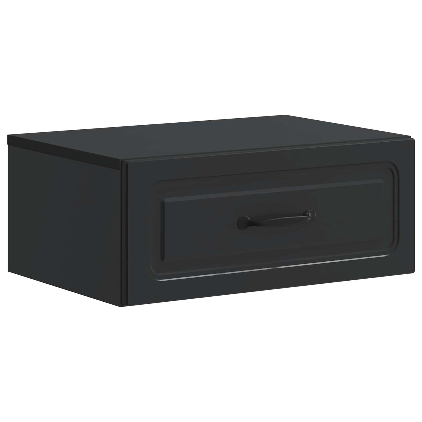 Mobiletto da notte a muro 2 pcs Nero 49 x 34,5 x 20 cm