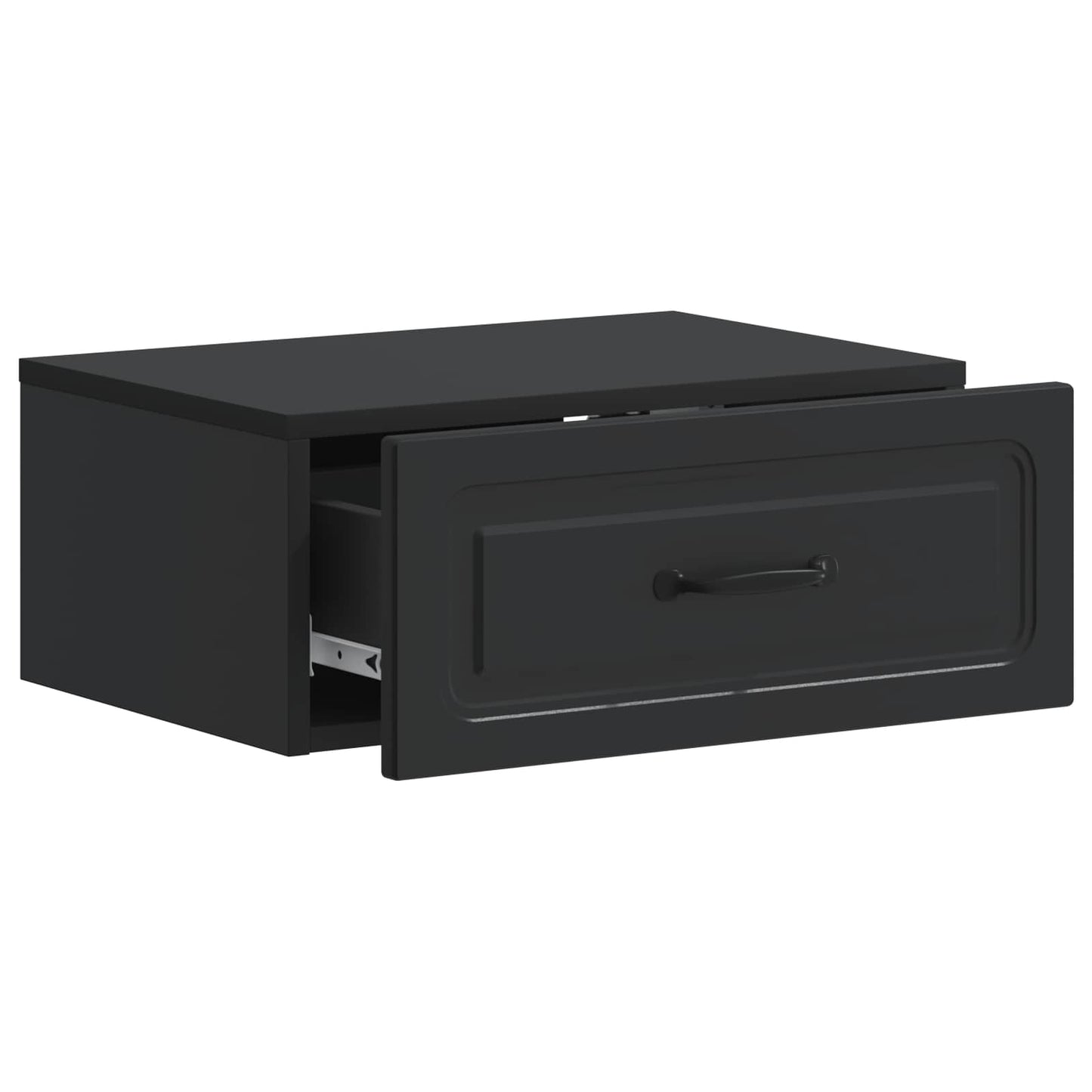 Mobiletto da notte a muro 2 pcs Nero 49 x 34,5 x 20 cm | homemem39